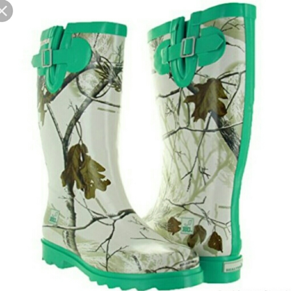 Realtree girl-snow mint rain boots